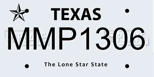 MMP1306 Texas License Plate