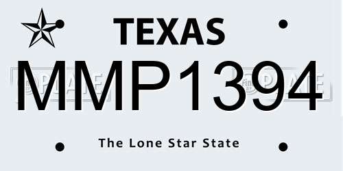 MMP1394 Texas License Plate