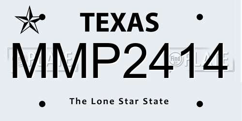 MMP2414 Texas License Plate