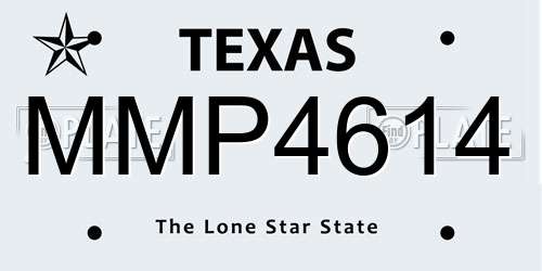 MMP4614 Texas License Plate