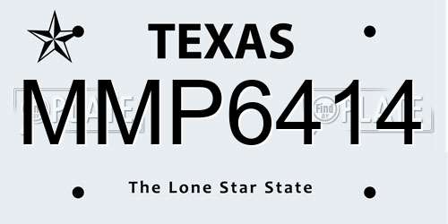 MMP6414 Texas License Plate