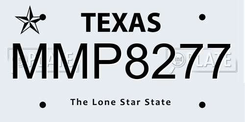 MMP8277 Texas License Plate