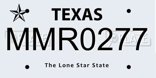 MMR0277 Texas License Plate