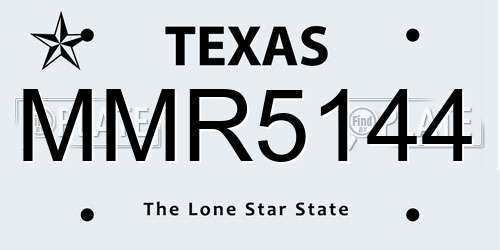 MMR5144 Texas License Plate