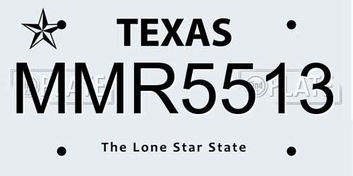 MMR5513 Texas License Plate