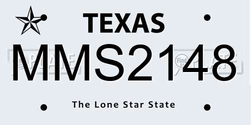 MMS2148 Texas License Plate