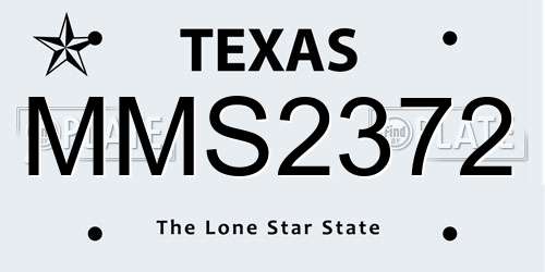 MMS2372 Texas License Plate
