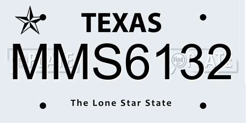 MMS6132 Texas License Plate