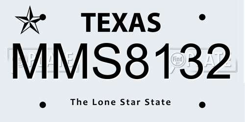 MMS8132 Texas License Plate