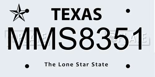 MMS8351 Texas License Plate
