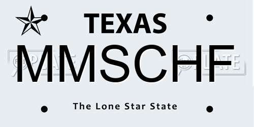 MMSCHF Texas License Plate