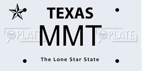 MMT Texas License Plate