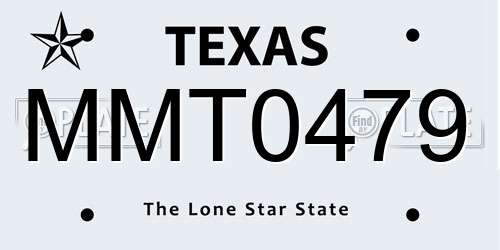 MMT0479 Texas License Plate