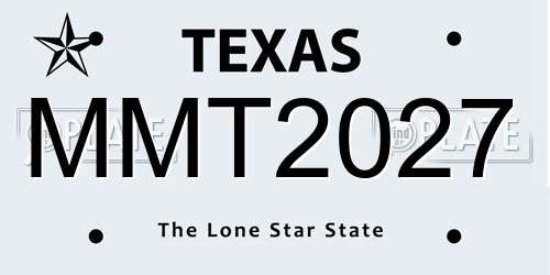 MMT2027 Texas License Plate
