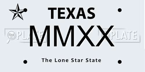 MMXX Texas License Plate