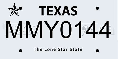 MMY0144 Texas License Plate