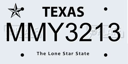 MMY3213 Texas License Plate