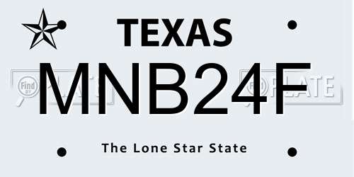 MNB24F Texas License Plate