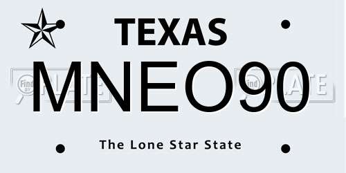 MNEO90 Texas License Plate