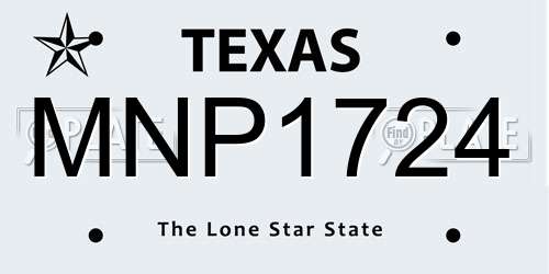 MNP1724 Texas License Plate