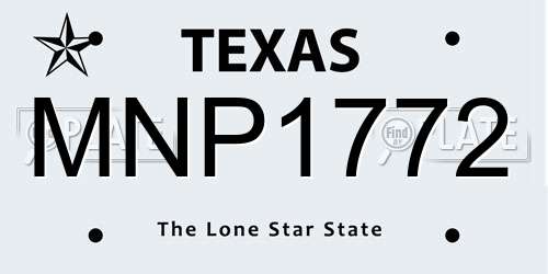 MNP1772 Texas License Plate