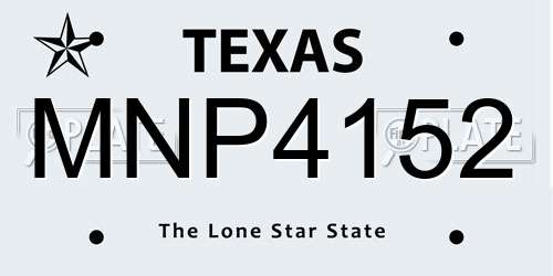MNP4152 Texas License Plate