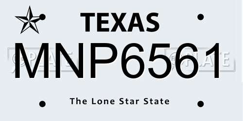 MNP6561 Texas License Plate