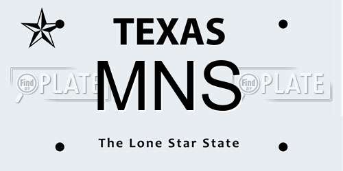 MNS Texas License Plate