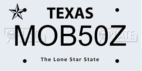 MOB50Z Texas License Plate