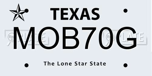 MOB70G Texas License Plate