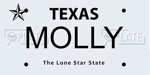 MOLLY Texas License Plate