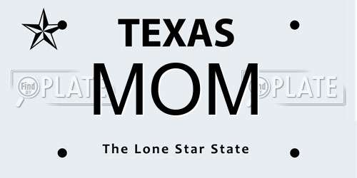 MOM Texas License Plate