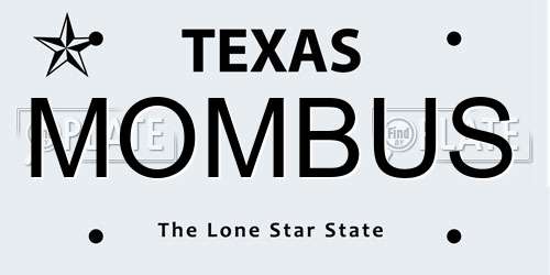 MOMBUS Texas License Plate