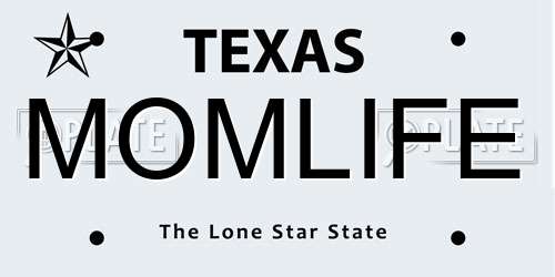 MOMLIFE Texas License Plate