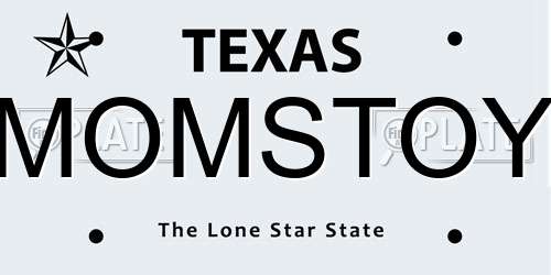 MOMSTOY Texas License Plate