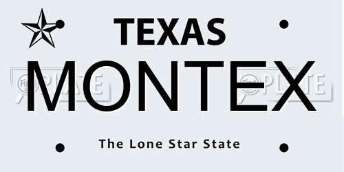 MONTEX Texas License Plate