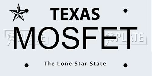 MOSFET Texas License Plate