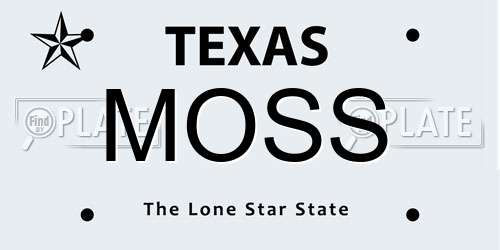 MOSS Texas License Plate