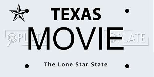 MOVIE Texas License Plate
