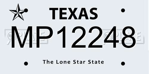 MP12248 Texas License Plate