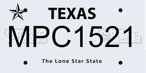 MPC1521 Texas License Plate
