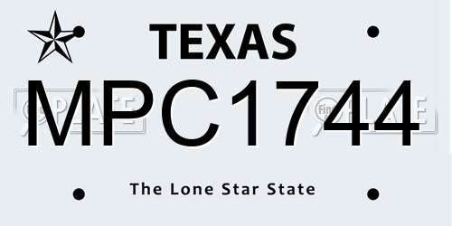 MPC1744 Texas License Plate