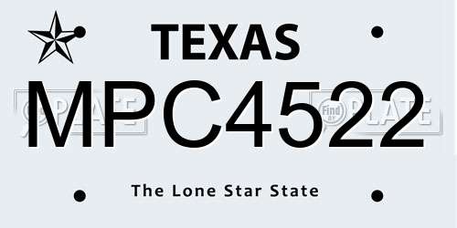 MPC4522 Texas License Plate