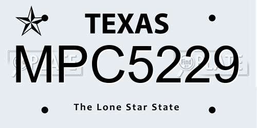 MPC5229 Texas License Plate