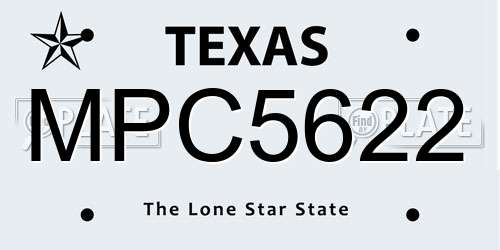 MPC5622 Texas License Plate