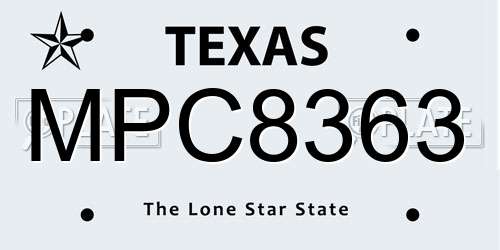 MPC8363 Texas License Plate