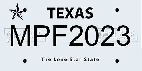MPF2023 Texas License Plate