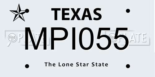MPI055 Texas License Plate