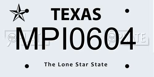 MPI0604 Texas License Plate