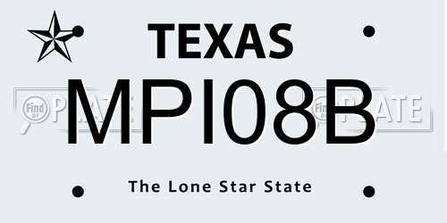 MPI08B Texas License Plate